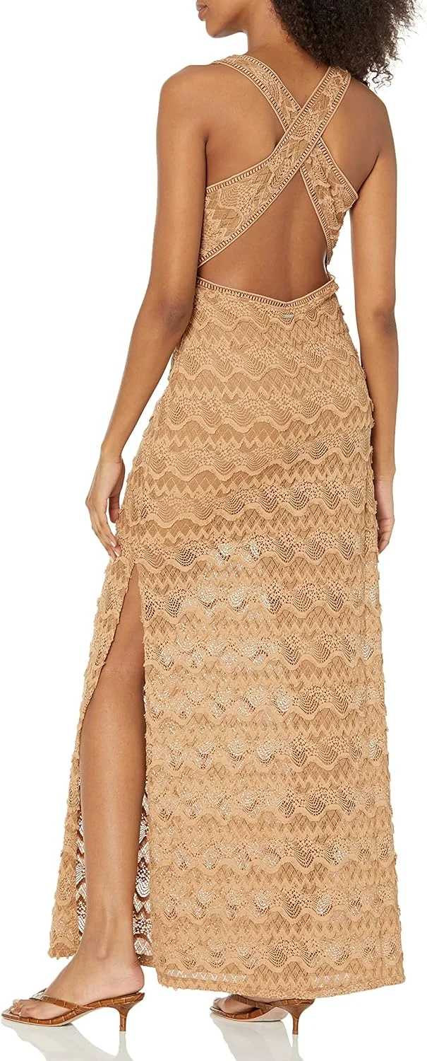 GUESS Vestido largo Liza sin mangas para mujer - Imagen 4