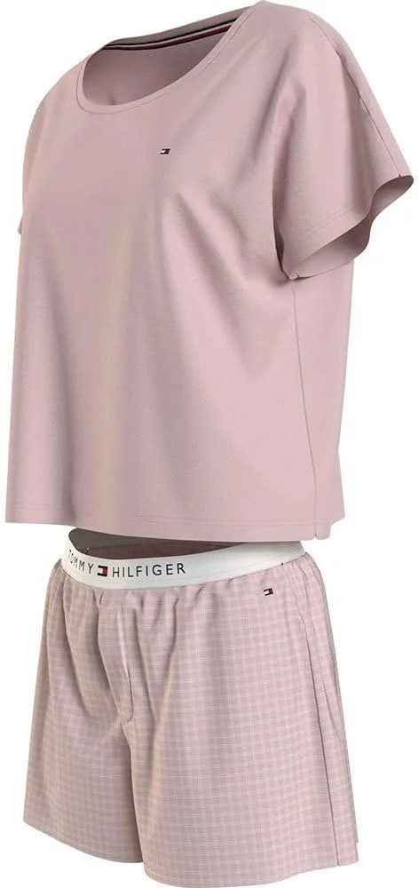 Tommy Hilfiger Conjunto de pijama Mujer Jersey corto, Blau (Azul), XS - Imagen 3