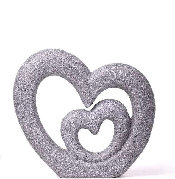 HAUCOZE Corazón Decorativa Figure Amor Regalo Escultura Modern Estatua Interior Salon Arte Resina Decoración del Hogar 35cm