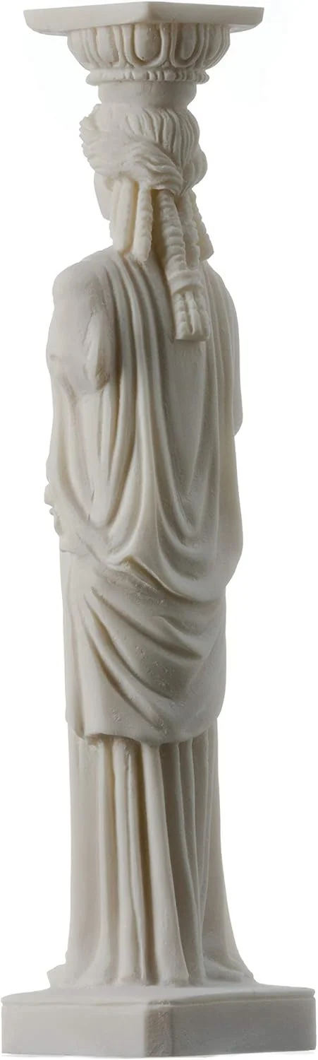 BeautifulGreekStatues Columna Caryatid Estatua Acrópolis Atenas Griego Roman Alabastro 9.8 pulgadas - Image 5