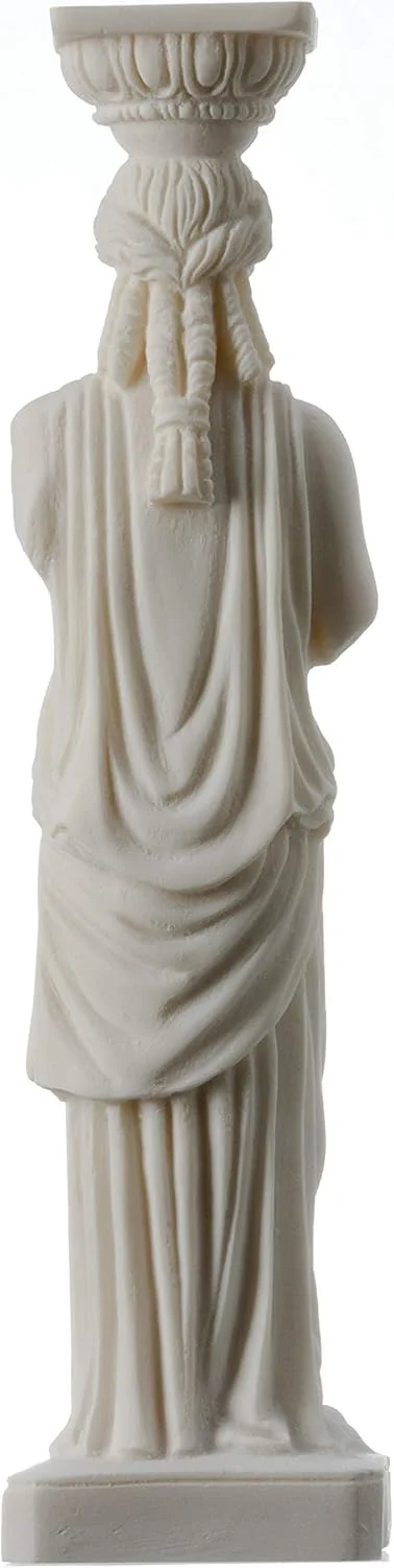 BeautifulGreekStatues Columna Caryatid Estatua Acrópolis Atenas Griego Roman Alabastro 9.8 pulgadas - Image 6