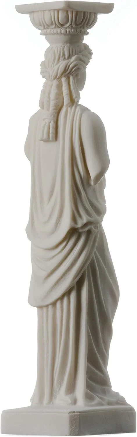 BeautifulGreekStatues Columna Caryatid Estatua Acrópolis Atenas Griego Roman Alabastro 9.8 pulgadas - Image 7