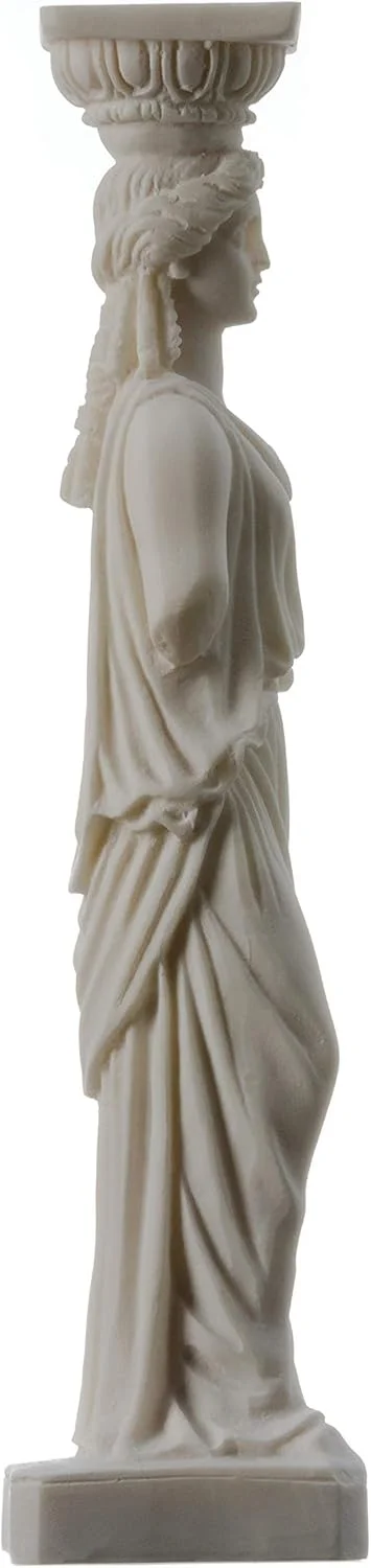 BeautifulGreekStatues Columna Caryatid Estatua Acrópolis Atenas Griego Roman Alabastro 9.8 pulgadas - Image 8