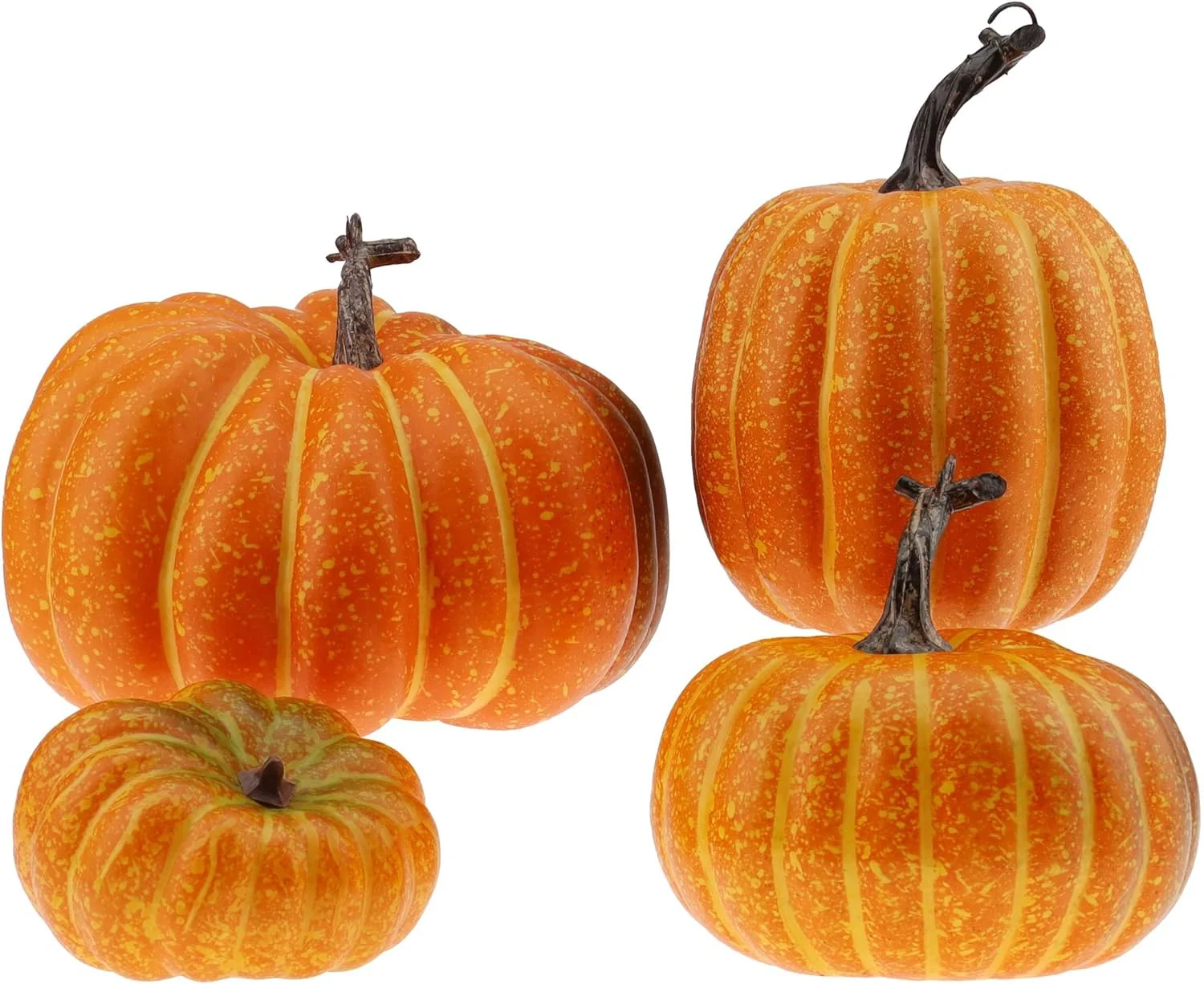 Gresorth 4 PCS Falso Calabazas Artificiales Vegetal Otoño Halloween Navidad Decoracion