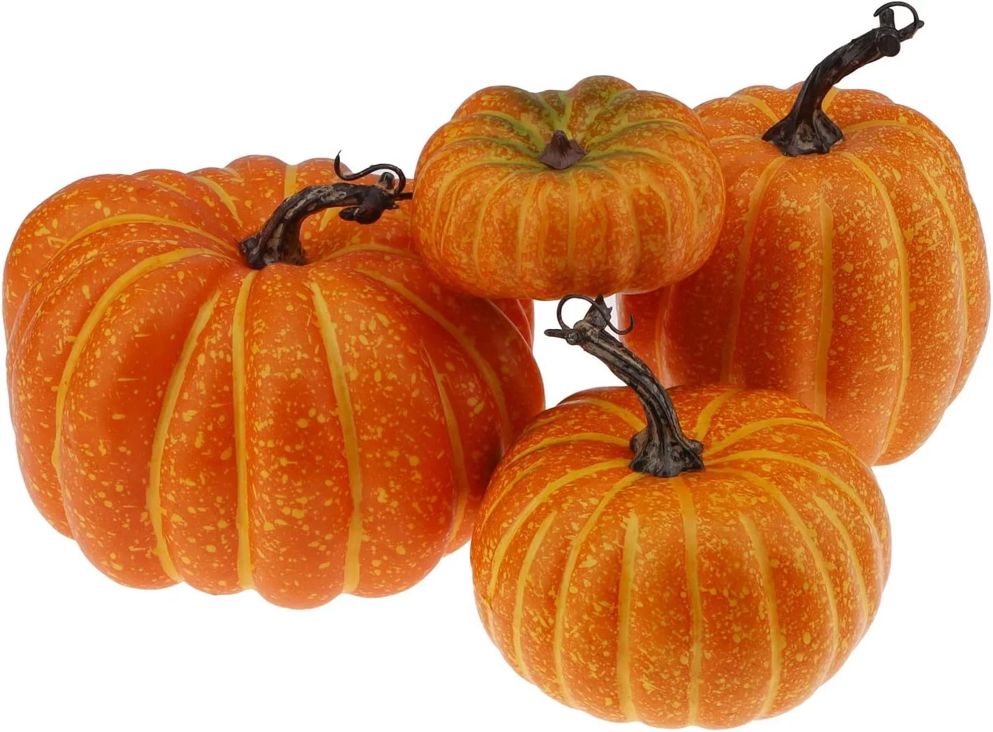 Gresorth 4 PCS Falso Calabazas Artificiales Vegetal Otoño Halloween Navidad Decoracion - Imagen 5