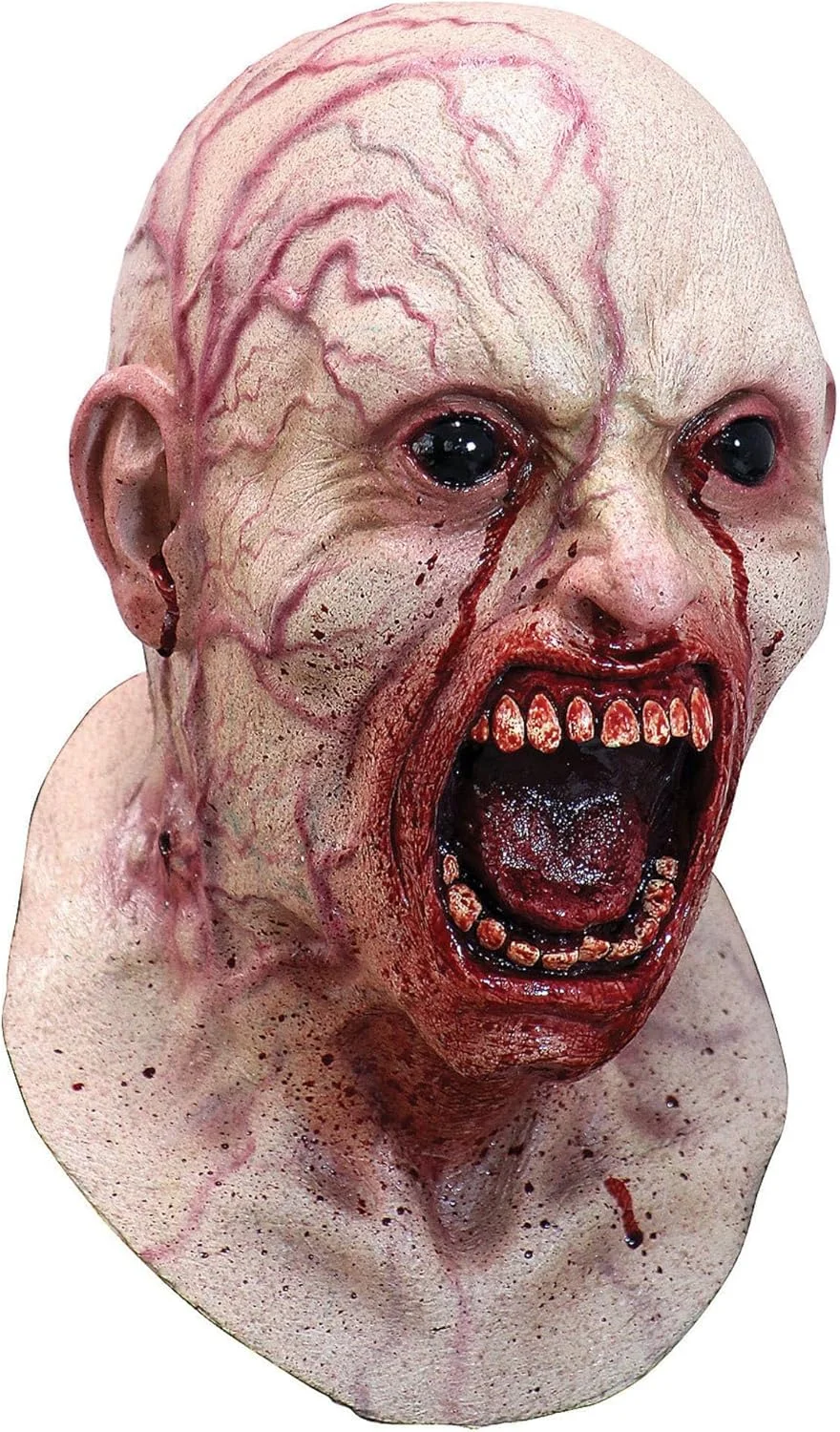 Ghoulish Productions - Máscara Infectado, Línea Zombies Disfraz de Látex resistente, pintada a mano, Halloween, Desfile de Carnaval, Fiesta de Disfraces, Talla única adulto.
