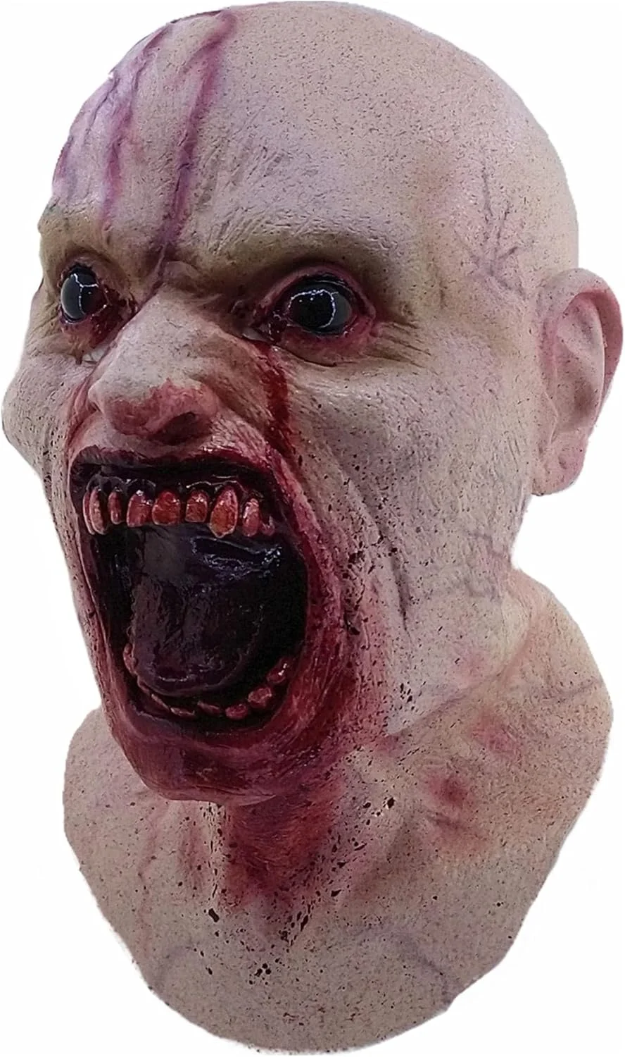 Ghoulish Productions - Máscara Infectado, Línea Zombies Disfraz de Látex resistente, pintada a mano, Halloween, Desfile de Carnaval, Fiesta de Disfraces, Talla única adulto. - Imagen 4