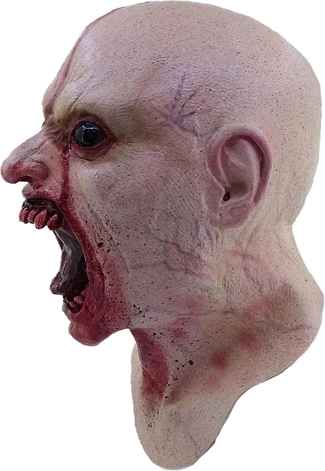 Ghoulish Productions - Máscara Infectado, Línea Zombies Disfraz de Látex resistente, pintada a mano, Halloween, Desfile de Carnaval, Fiesta de Disfraces, Talla única adulto. - Imagen 5