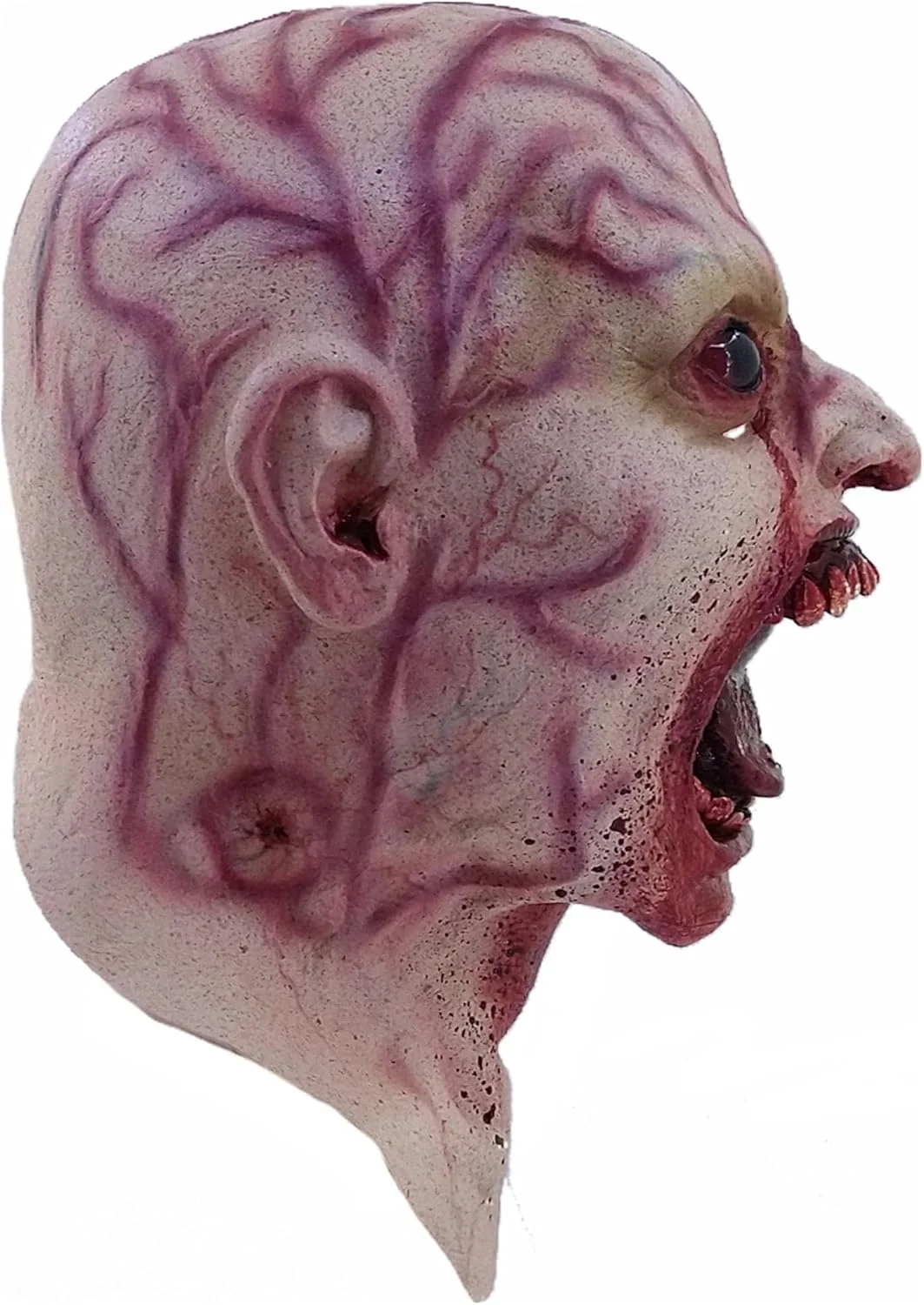 Ghoulish Productions - Máscara Infectado, Línea Zombies Disfraz de Látex resistente, pintada a mano, Halloween, Desfile de Carnaval, Fiesta de Disfraces, Talla única adulto. - Imagen 6