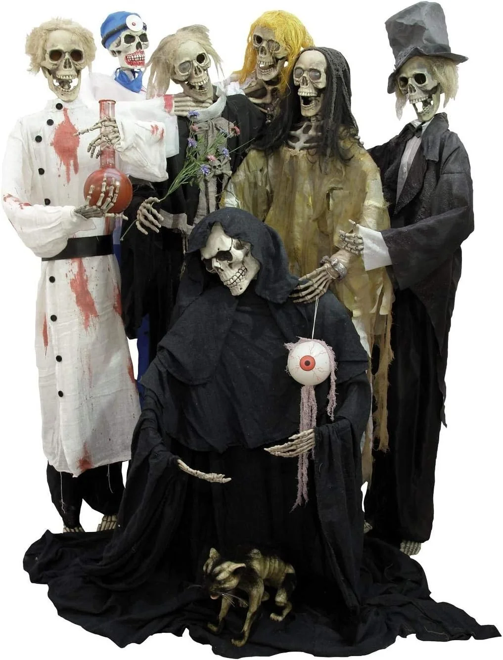 Europalms 61609 – Número Halloween Esqueleto con Brazos Ajustables Negro - Imagen 5