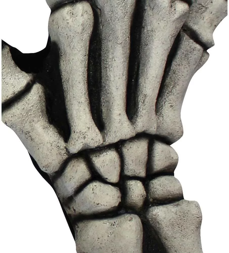 Ghoulish Productions - Guantes de esqueleto blanco, Línea Manos y Pies, Accesorio de Látex resistente, pintada a mano, Halloween, Desfile de Carnaval, Fiesta de Disfraces, Talla única adulto - Imagen 2