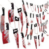 Wulcea Halloween Decoracion Casa Decoración Cuchillo Pancarta Accesorios Exterior para Adornos Hallowen Banner Complementos Puerta Halowenn Cosas Halowin Fiesta Terror Kit Haloween Deco
