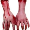 Bloodied Human Arms and Hands, Cadaver Parts - Perfect for Haunted House or Halloween Decoration, 2 Pieces, Left and Right, Hands