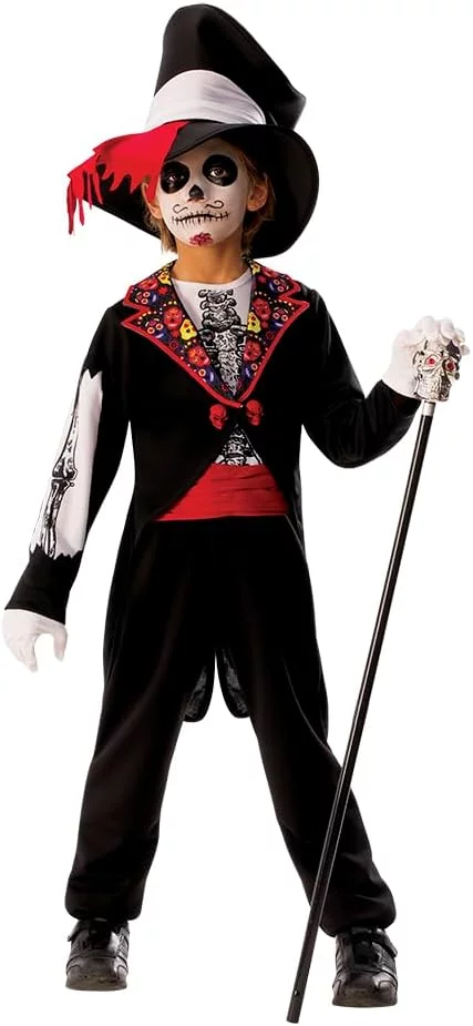 Rubies Catrin Boy Costume for Children, Catrin Outfit with Printed Jacket, Shirt, Pants, Sash, and Hat, Original by Rubies for Halloween, Christmas, Carnival, and Birthdays
