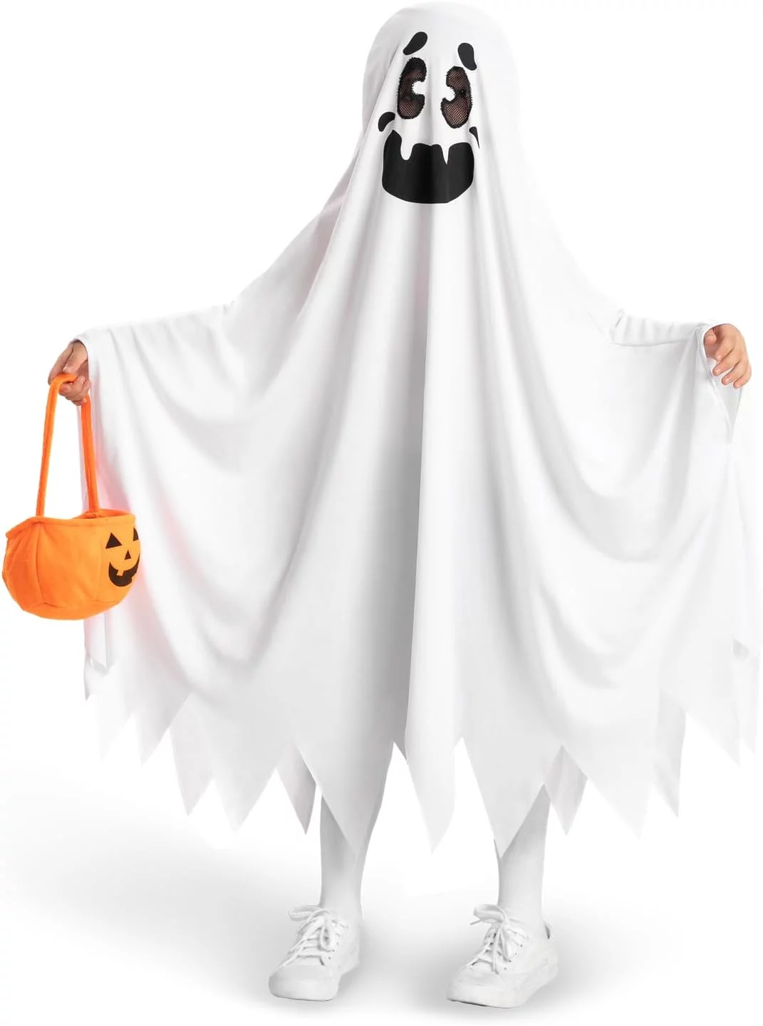 Spooktacular Creations Friendly Ghost Costume for Kids Halloween Trick or Treat Spooky