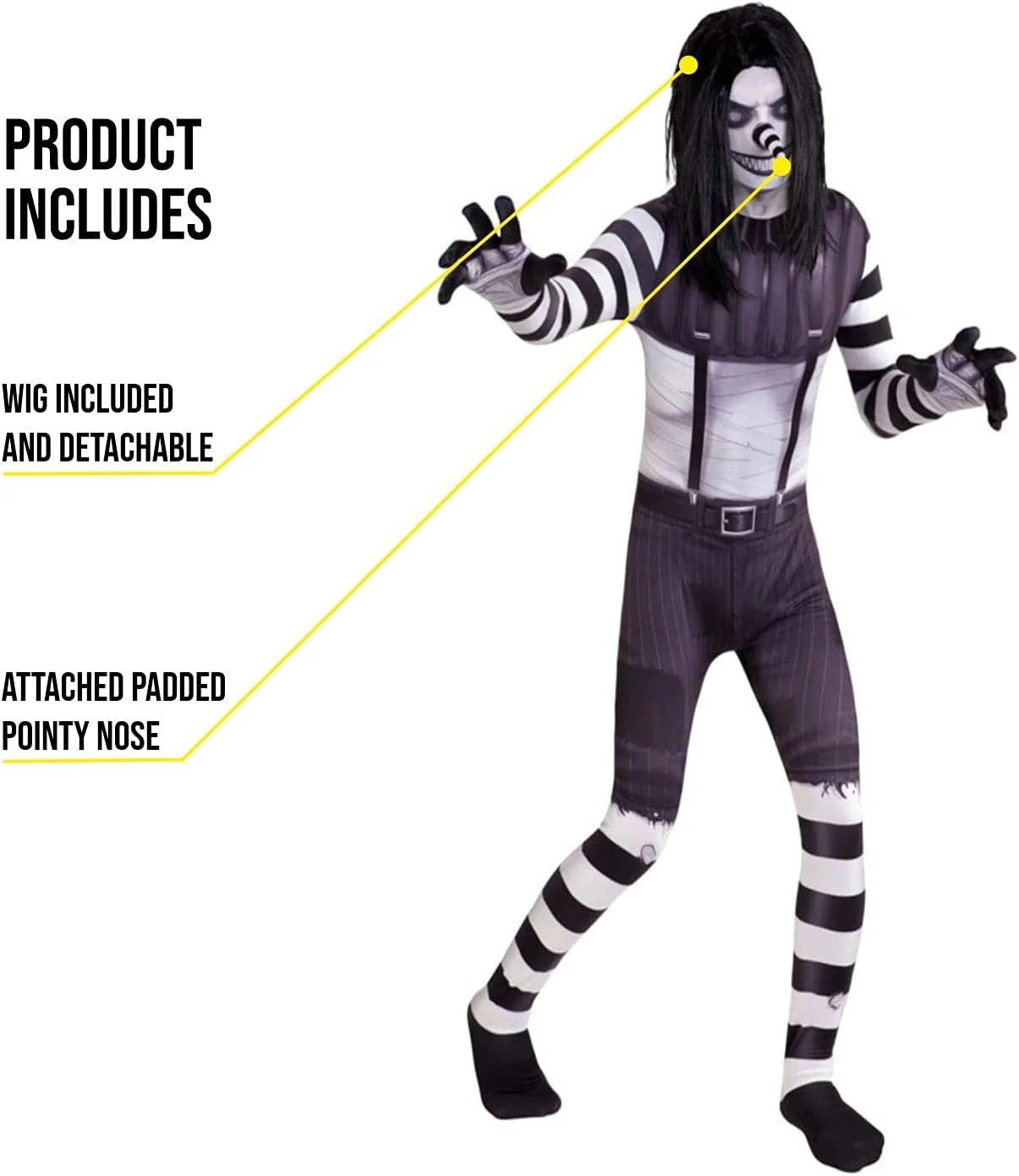 Morphsuits Clown Halloween Costume for Kids, Clown Costume for Kids Halloween, Kids Halloween Clown Costume, Kids Clown Costume, Kids Scary Costume, Scary Kids Halloween Costume Size S,M,L - Image 3