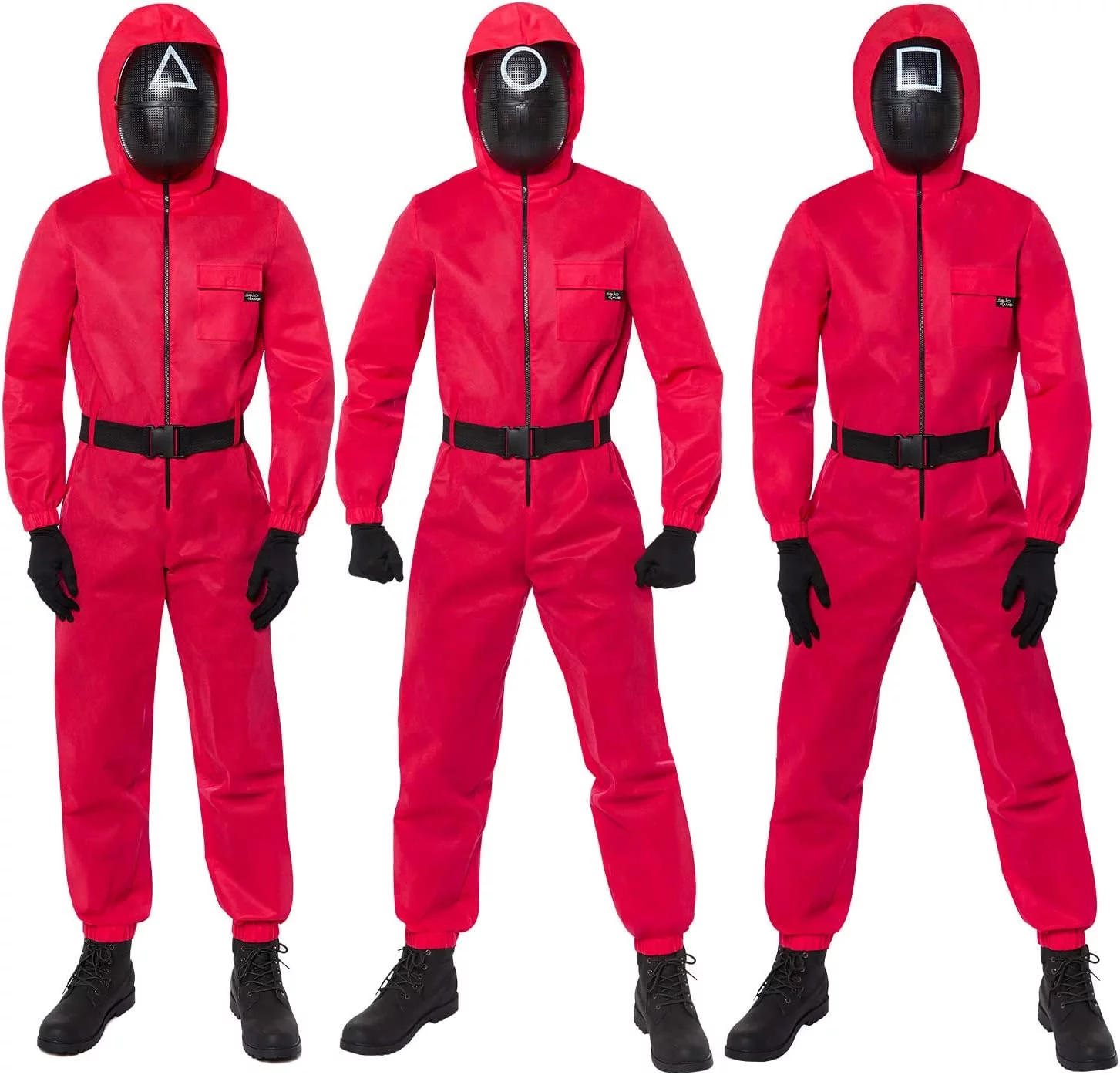Amscan - Squid Game Soldier Costume, Jumpsuit, 3 Masks, Halloween, Carnival, Theme Party
