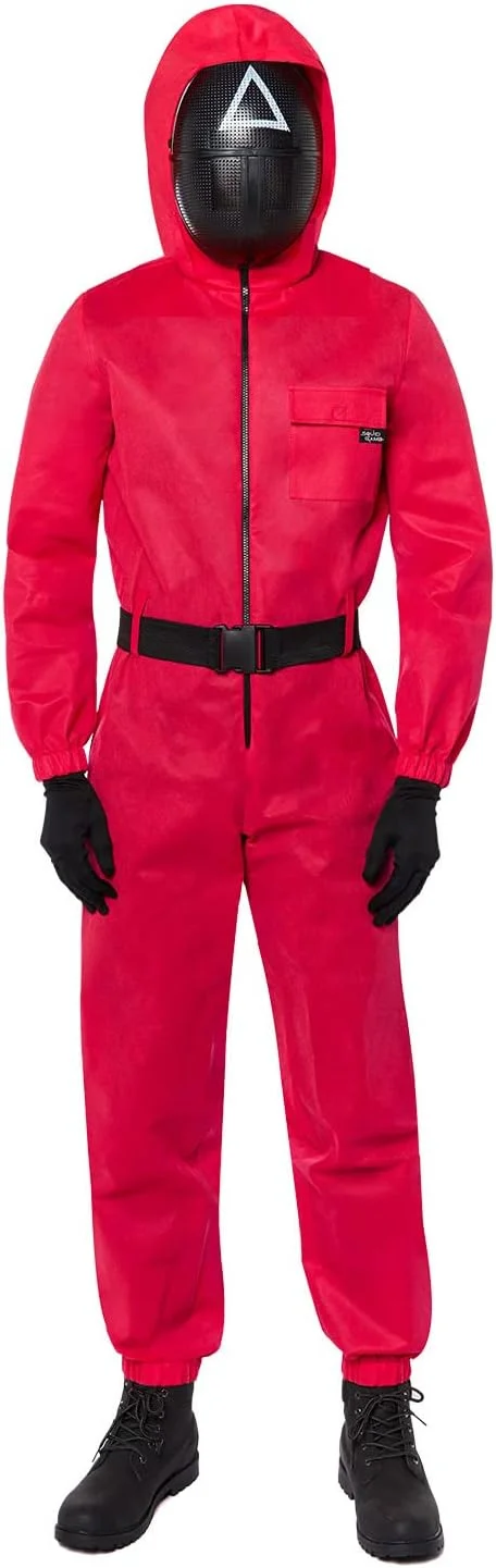Amscan - Squid Game Soldier Costume, Jumpsuit, 3 Masks, Halloween, Carnival, Theme Party - Image 3