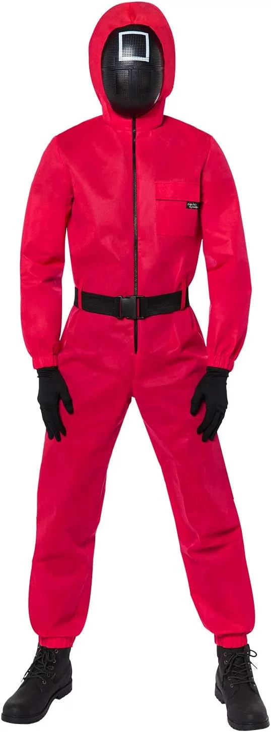 Amscan - Squid Game Soldier Costume, Jumpsuit, 3 Masks, Halloween, Carnival, Theme Party - Image 4