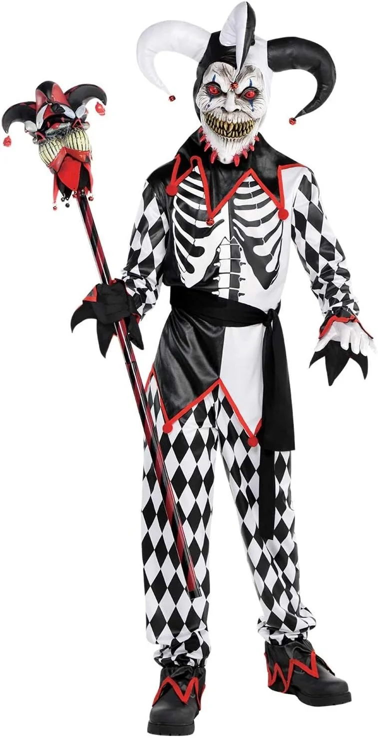 Amscan - Costume enfant Sinister, clown tueur, clown d'horreur, Halloween, carnaval, fiesta temática