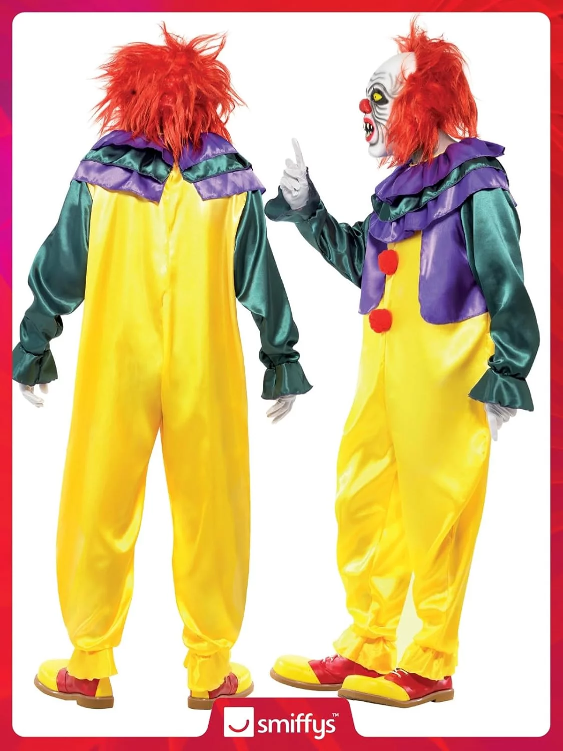 Generique - Creepy Clown Costume for Adults - Image 6