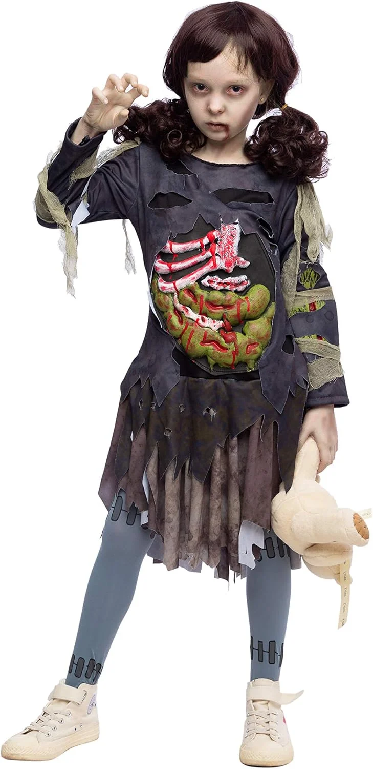 Spooktacular Creations Traje de lujo zombie para niñas con hacha ensangrentada (copia) - Image 3