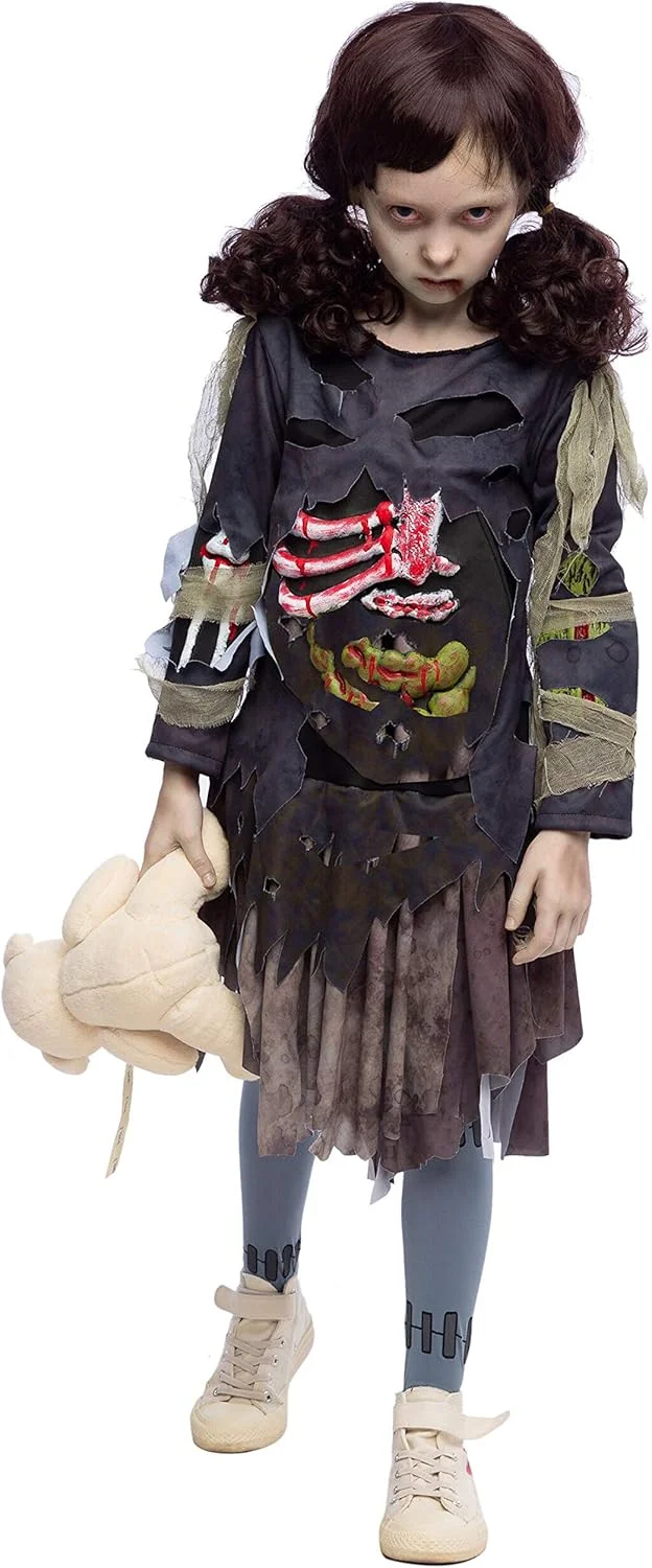 Spooktacular Creations Traje de lujo zombie para niñas con hacha ensangrentada (copia) - Image 4
