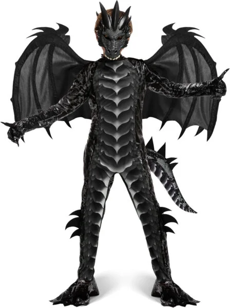 Spooktacular Creations Kids Dragon Costume, Dragon Wings and Mask, Halloween Outfit, Dragon Suit for Kids for Halloween Parties, Cosplay
