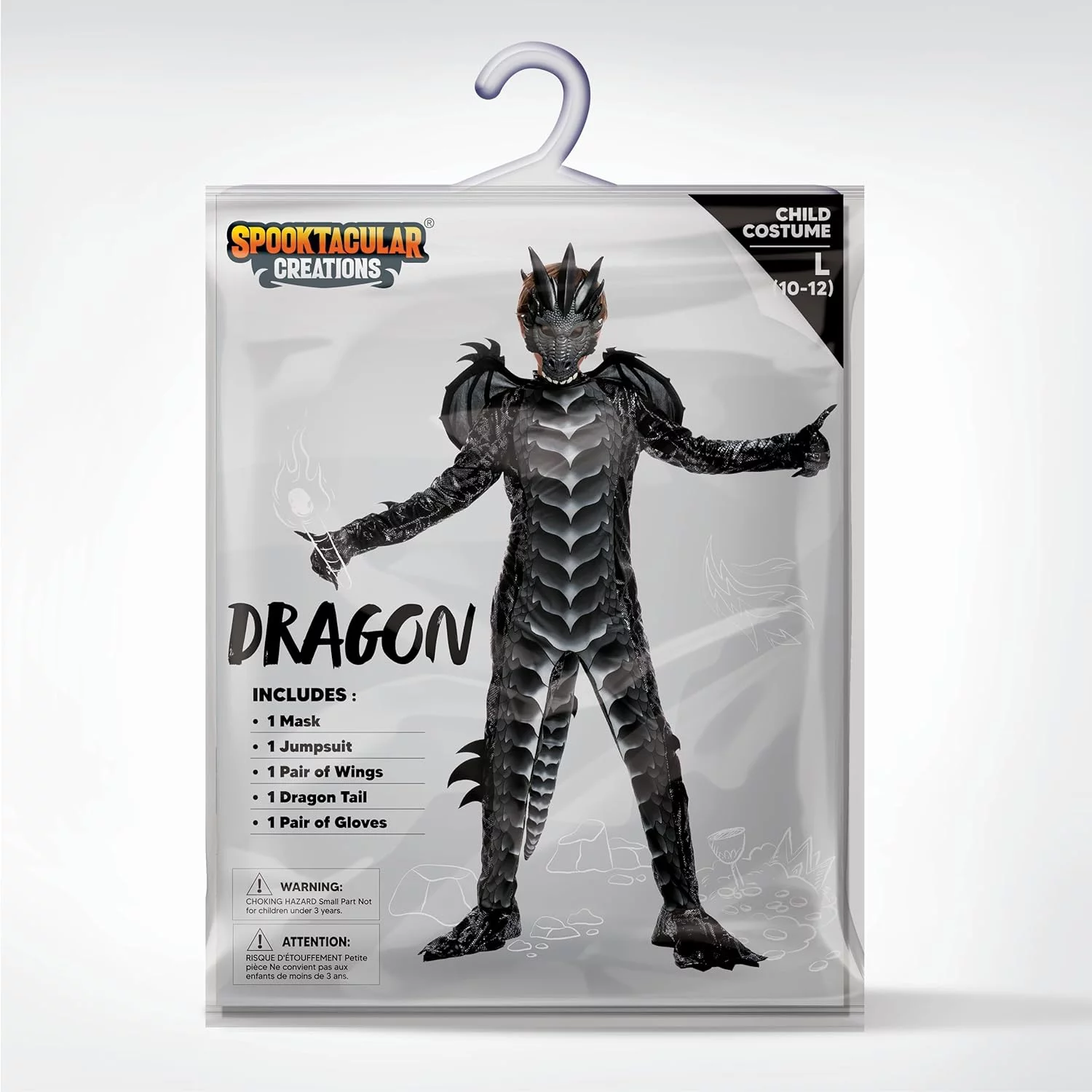 Spooktacular Creations Kids Dragon Costume, Dragon Wings and Mask, Halloween Outfit, Dragon Suit for Kids for Halloween Parties, Cosplay - Image 6
