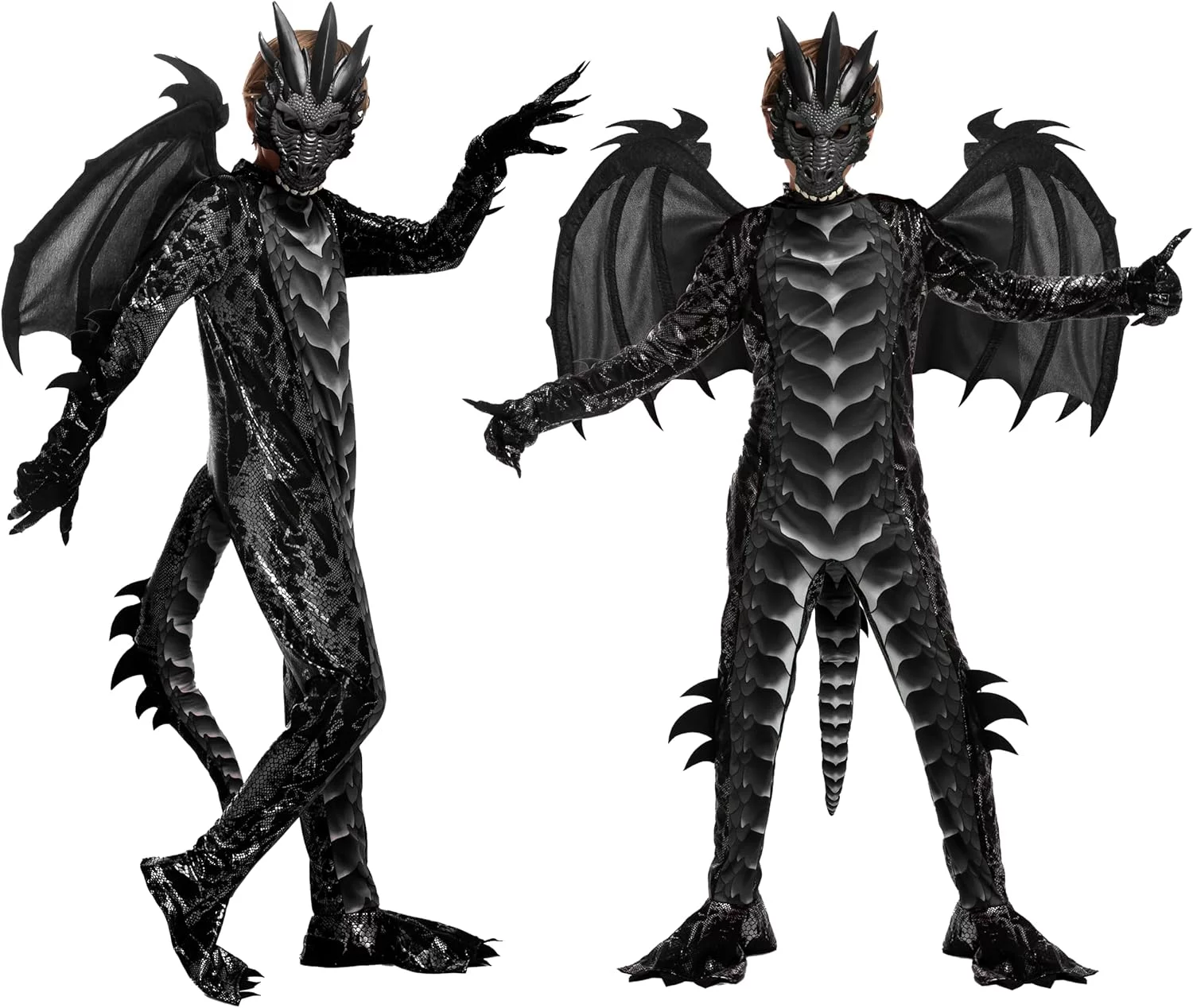 Spooktacular Creations Kids Dragon Costume, Dragon Wings and Mask, Halloween Outfit, Dragon Suit for Kids for Halloween Parties, Cosplay - Image 8