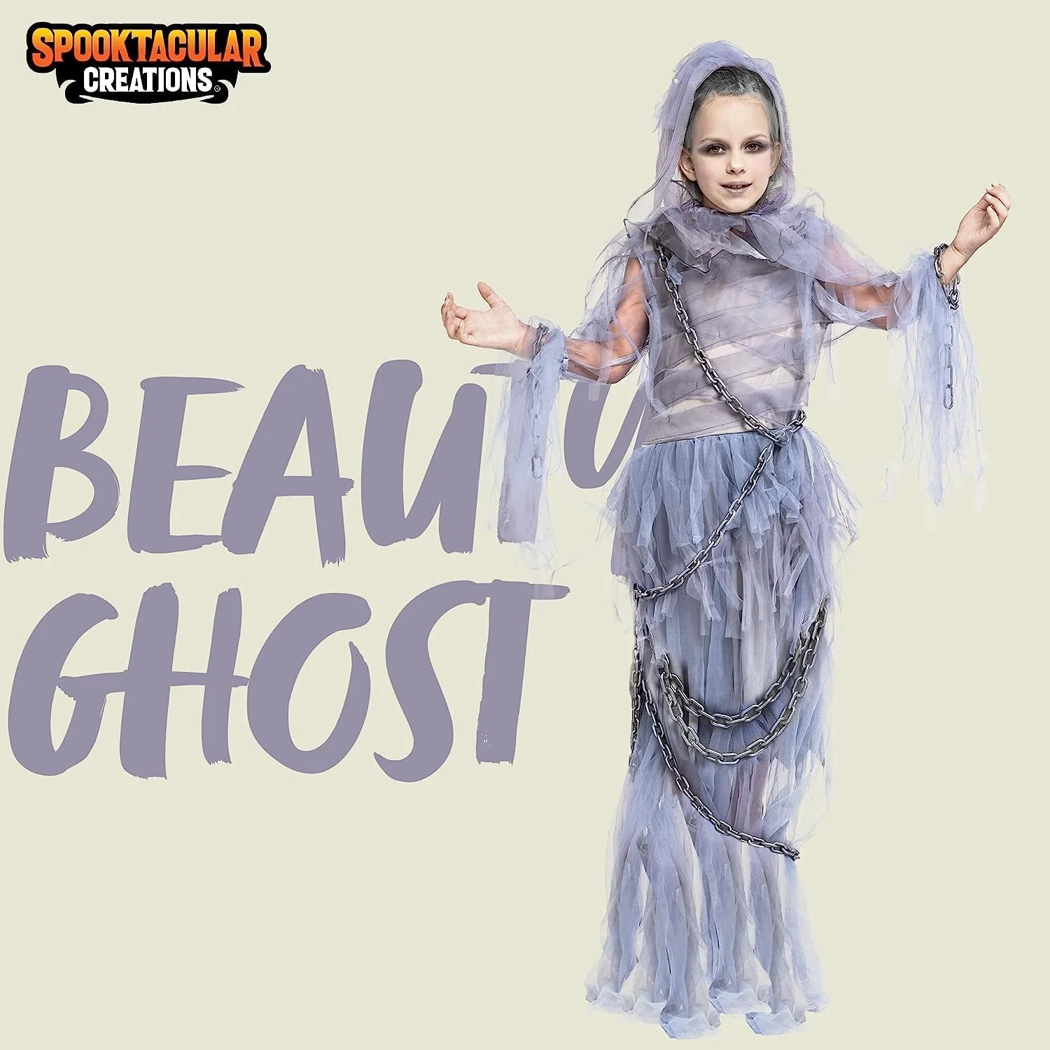 Spooktacular Creations Halloween Ghost Beauty Girl Costume - Image 2