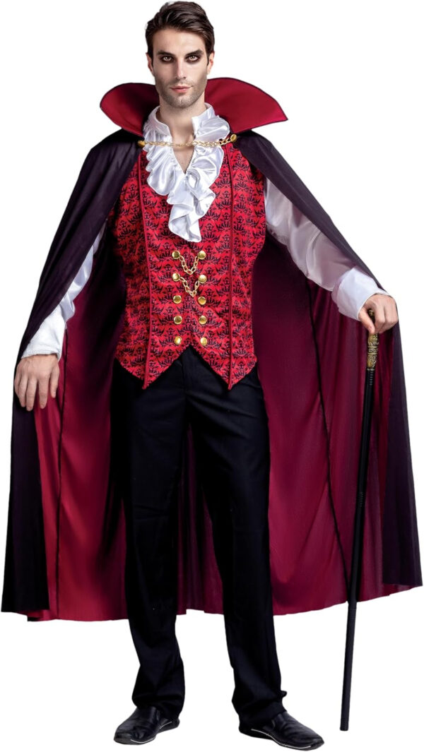 Spooktacular Creations Renacimiento Medieval vampiro espantoso lujo disfraz de Halloween para hombres juego de rol pecados Cosplay