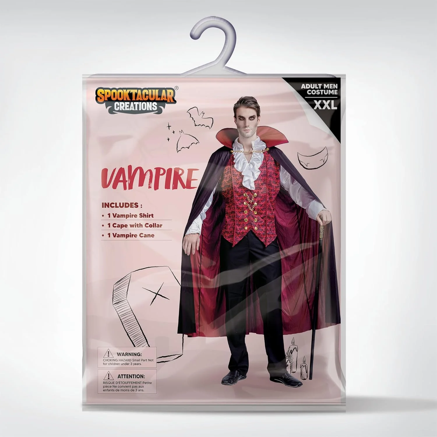 Spooktacular Creations Renacimiento Medieval vampiro espantoso lujo disfraz de Halloween para hombres juego de rol pecados Cosplay - Imagen 6