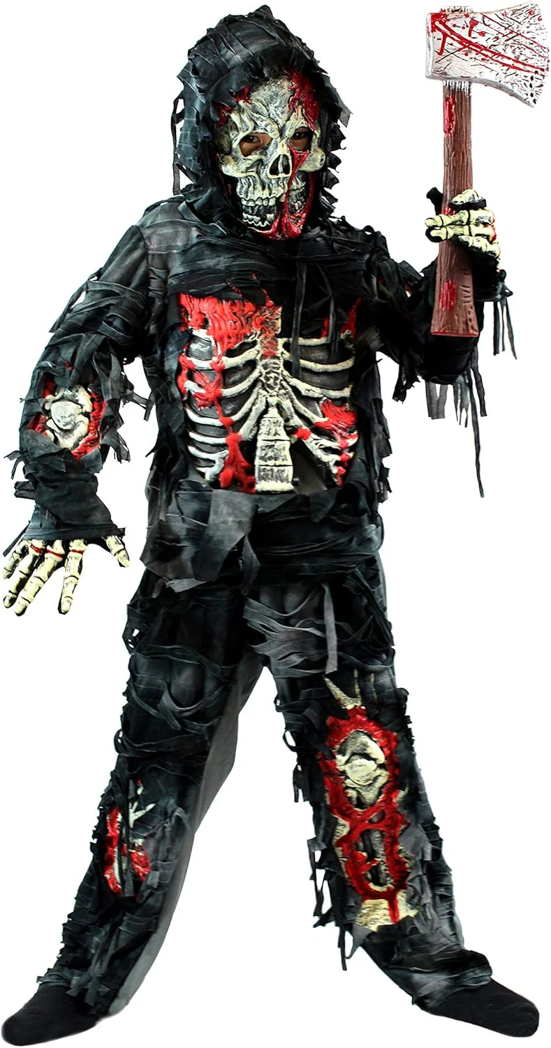 Spooktacular Creations Deluxe Zombie Costume for Kids with Bloody Axe - Image 4