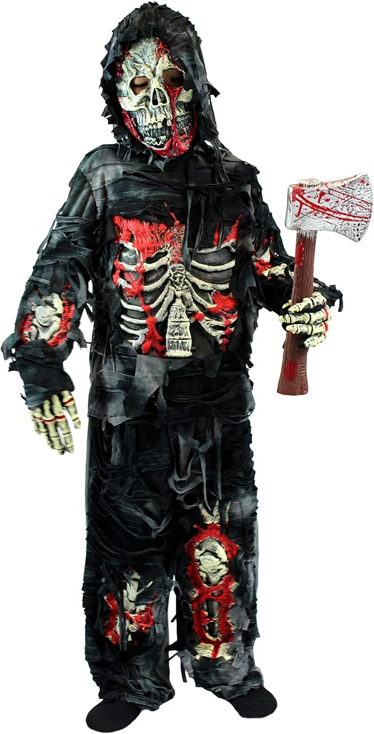Spooktacular Creations Deluxe Zombie Costume for Kids with Bloody Axe - Image 5