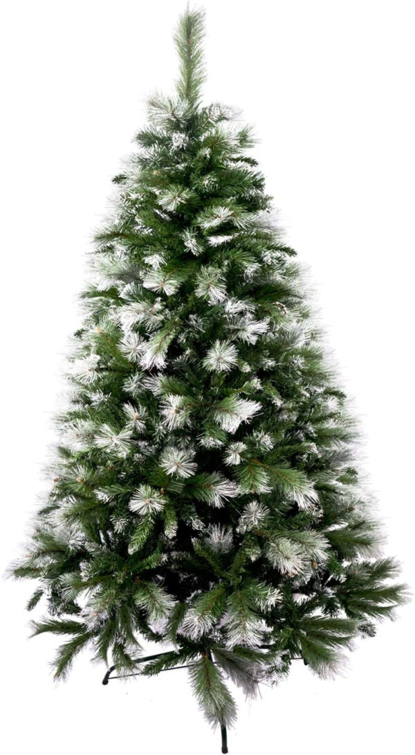 Solagua Árbol de Navidad Artificial Extra Relleno Abeto de Doble Hojas Combinadas 150-240cm Arboles C/Soporte Metálico (Nevado, 150cm 418Tips)