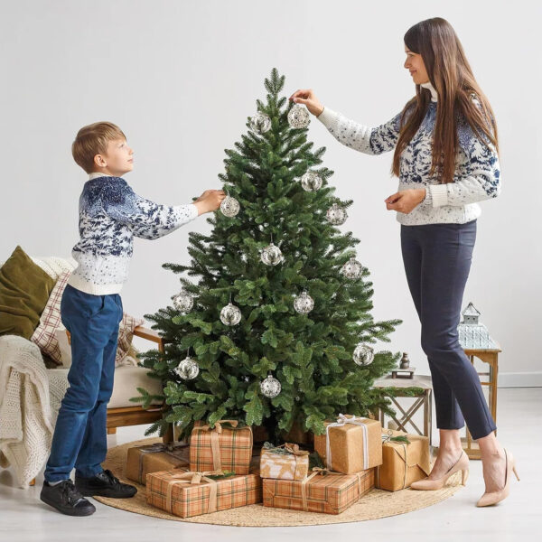 Warmiehomy Bolas del árbol de Navidad, Decoraciones de Navidad Bolas de Cristal Redondas para la celebración de Accesorios de Fiesta 4 Piezas - Imagen 8