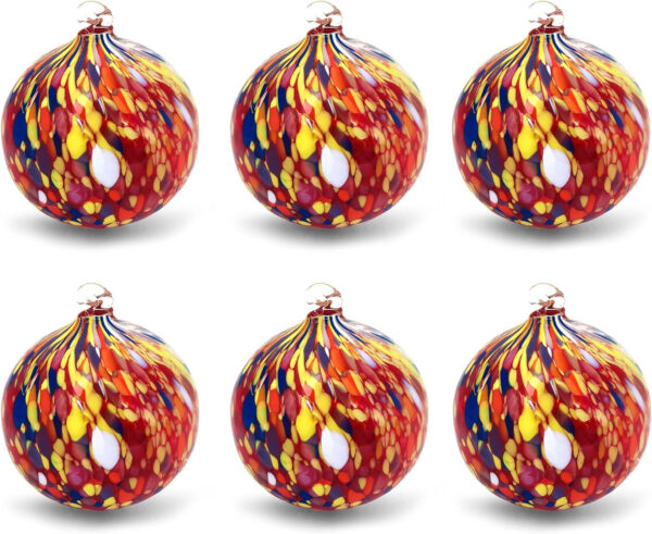 6 bolas de Navidad de cristal "I Colori di Murano". Rojo