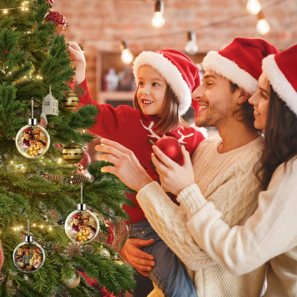 Bola de Navidad Personalizada con Foto, Adornos para Decorar el Árbol, Regalo para Familiares, Amigos - Imagen 3