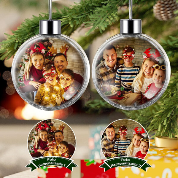 Bola de Navidad Personalizada con Foto, Adornos para Decorar el Árbol, Regalo para Familiares, Amigos - Imagen 5