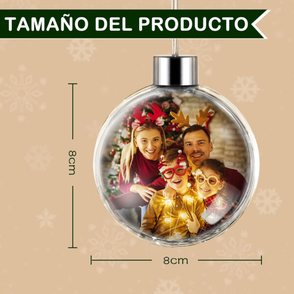 Bola de Navidad Personalizada con Foto, Adornos para Decorar el Árbol, Regalo para Familiares, Amigos - Imagen 7