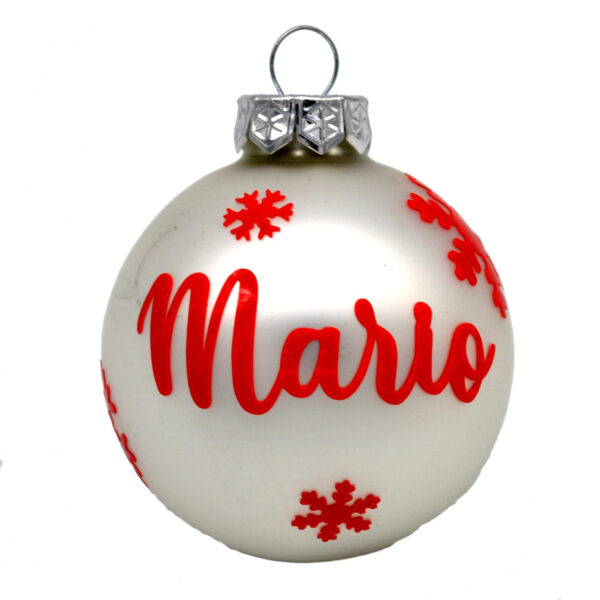 Mad & Cut. Bolas de Navidad de cristal personalizadas para árbol. Adornos navideños originales. - Imagen 9