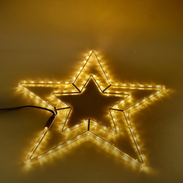 Estrella luminosa de Navidad grande para colgar con tubo luminoso 90 luces LED 8 juegos luz para decoración casa jardín adornos, interior y exterior, envío en 24 horas (luz caliente) - Imagen 4