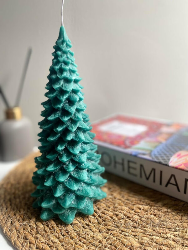 Velas perfumadas de árbol de Navidad | Velas hechas a mano para decoración festiva del hogar y regalos | Hasta 30 días de fragancia | Decoración del hogar de otoño | Vela hecha a mano | Vela de árbol - Imagen 9