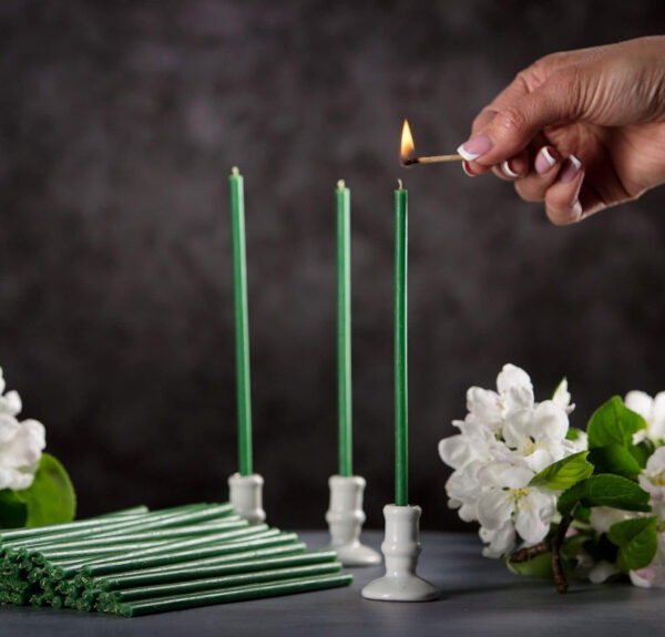 Danilovo Velas de Cera de Abeja (Verde) – Velas Ortodoxas Para Oración, Rituales, de Decoración de Mesa, N100, Altura 16,5 cm, 200 Unidades - Imagen 7