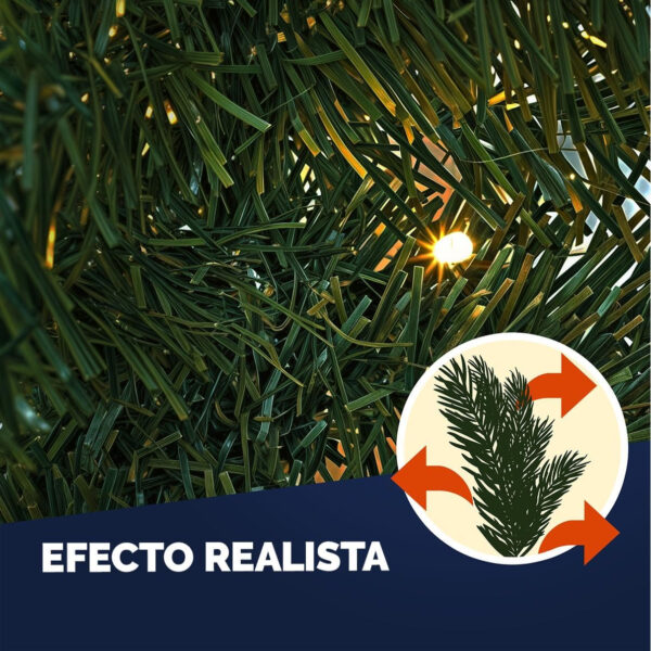 Casaria Guirnalda de Navidad Abeto 5m 80LEDs Blanco Cálido Incluye Decoración Navideña Interior Exterior - Imagen 6