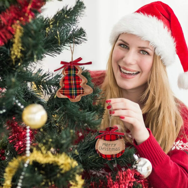 Gukasxi 8 Piezas de Adornos para el árbol de Navidad Decoraciones Colgantes de Navidad Bola de siembra Forma de Estrella de árbol para la Fiesta de Navidad Decoración para el hogar - Imagen 8