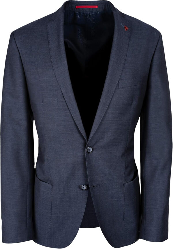 Roy Robson Traje para hombre Slim Fit de 2 piezas de lana virgen, medio forro, chaqueta deportiva - Imagen 3