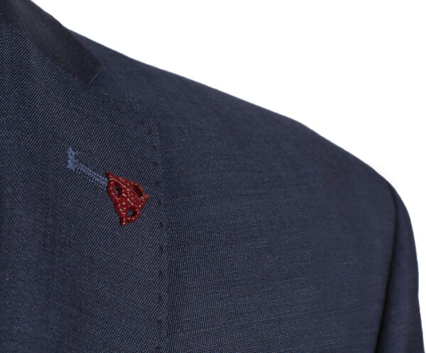 Roy Robson Traje para hombre Slim Fit de 2 piezas de lana virgen, medio forro, chaqueta deportiva - Imagen 4