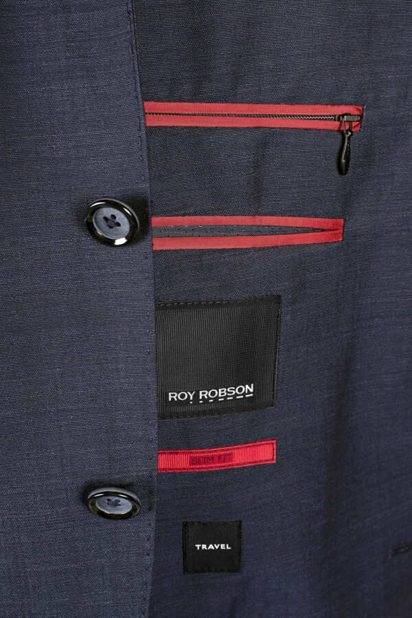 Roy Robson Traje para hombre Slim Fit de 2 piezas de lana virgen, medio forro, chaqueta deportiva - Imagen 5